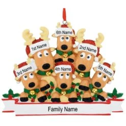 Personalized Reindeer Family Of 6 Ornament 7 Personalized Reindeer Family Of 6 Ornament -Holiday Decoration Store 1200296 web 3