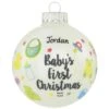 Personalized 4 Inch Baby's First Christmas With Nursery Icons Glass Ornament -Holiday Decoration Store 1200405 web 1.default