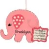 Personalized Pink Elephant With Baby Stats Ornament -Holiday Decoration Store 1200421 web 1.default