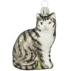 Sitting Gray Tabby Cat Glass Ornament 2 Sitting Gray Tabby Cat Glass Ornament -Holiday Decoration Store 1200462 web 1.default