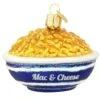 Bowl Of Mac And Cheese Glass Ornament
