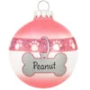 Personalized Dog Collar Pink And Pearl Two Tone Glass Ornament -Holiday Decoration Store 1201507 web 1.default