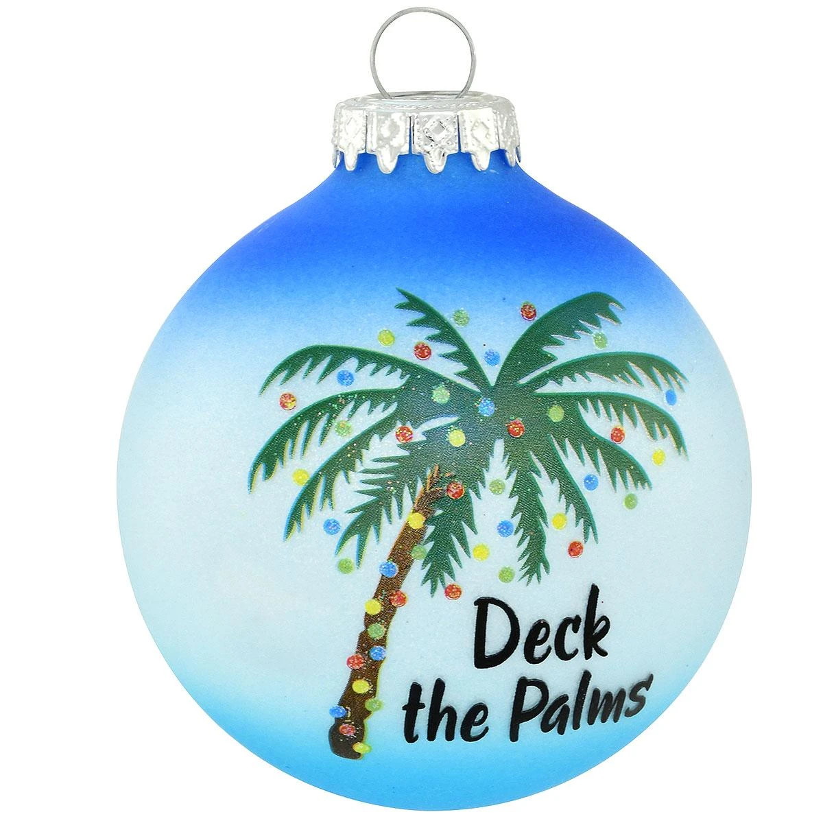 Deck The Palms Glass Ornament 3 Deck The Palms Glass Ornament
