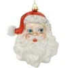 5 Inch Santa Head Glass Ornament