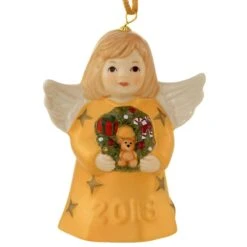 2018 Gold Annual Angel Bell Ornament