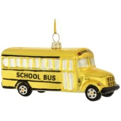 School Bus Glass Form Ornament