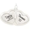Personalized Double Hearts White With Silver Ornament -Holiday Decoration Store 1202928 web 1.default