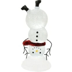 Snowman Flip Battery Operated Lighted Shimmer Dome