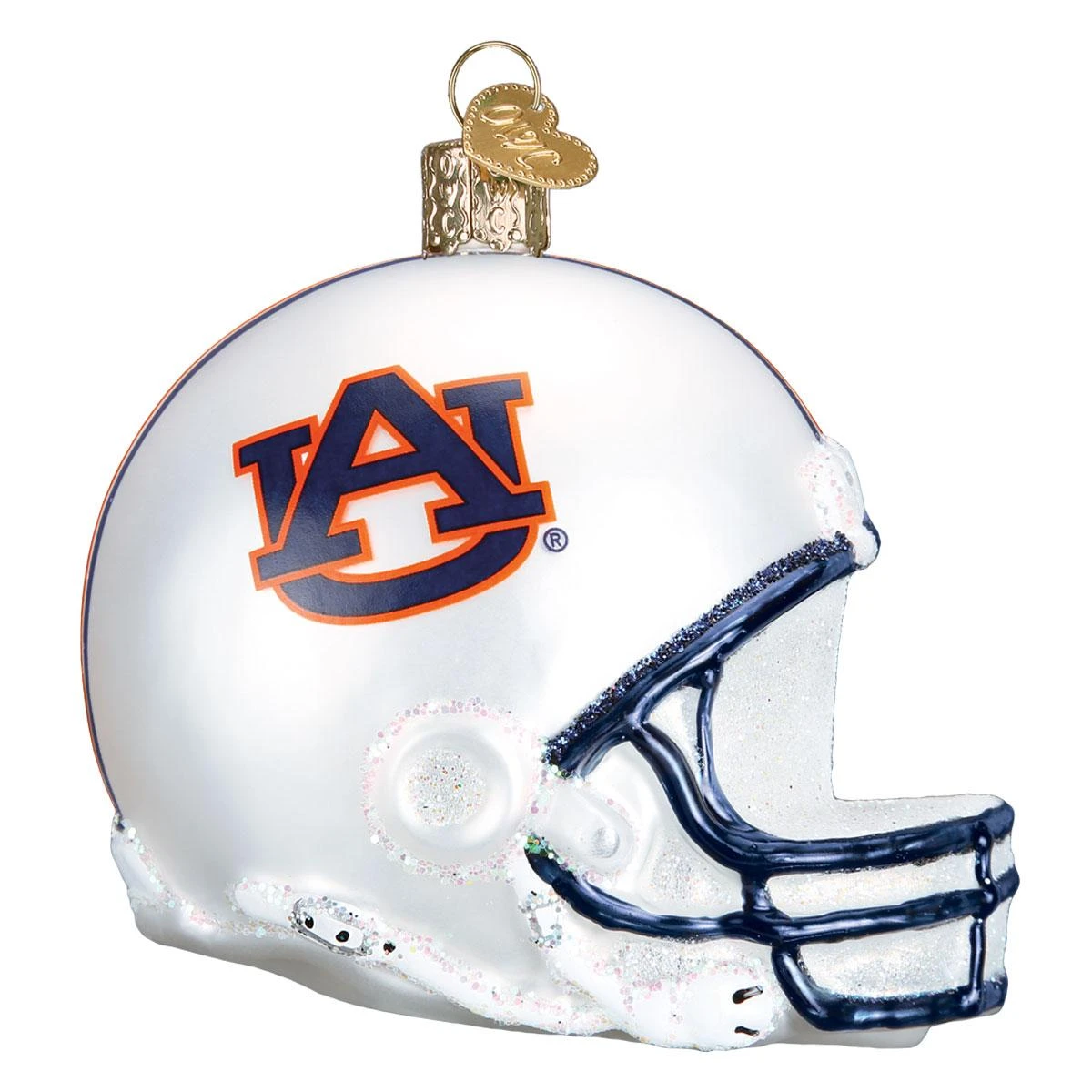 Auburn University Football Helmet Glass Ornament 3 Auburn University Football Helmet Glass Ornament