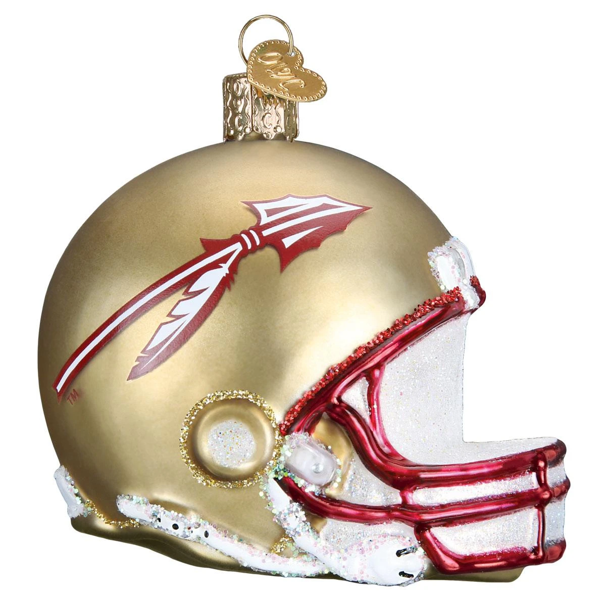 Florida State University Football Helmet Glass Ornament 3 Florida State University Football Helmet Glass Ornament