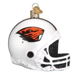 Oregon State University Football Helmet Glass Ornament