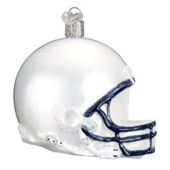 Penn State University Football Helmet Glass Ornament