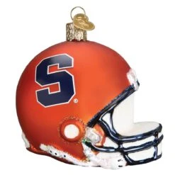 Syracuse University Football Helmet Glass Ornament