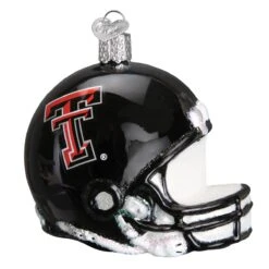 Texas Tech University Football Helmet Glass Ornament