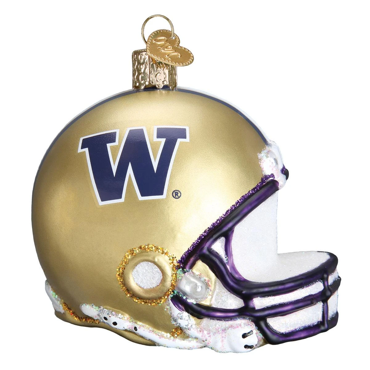 University Of Washington Football Helmet Glass Ornament 3 University Of Washington Football Helmet Glass Ornament