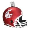 Washington State University Football Helmet Glass Ornament