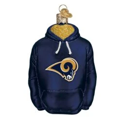 Los Angeles Rams Hoodie Glass Ornament