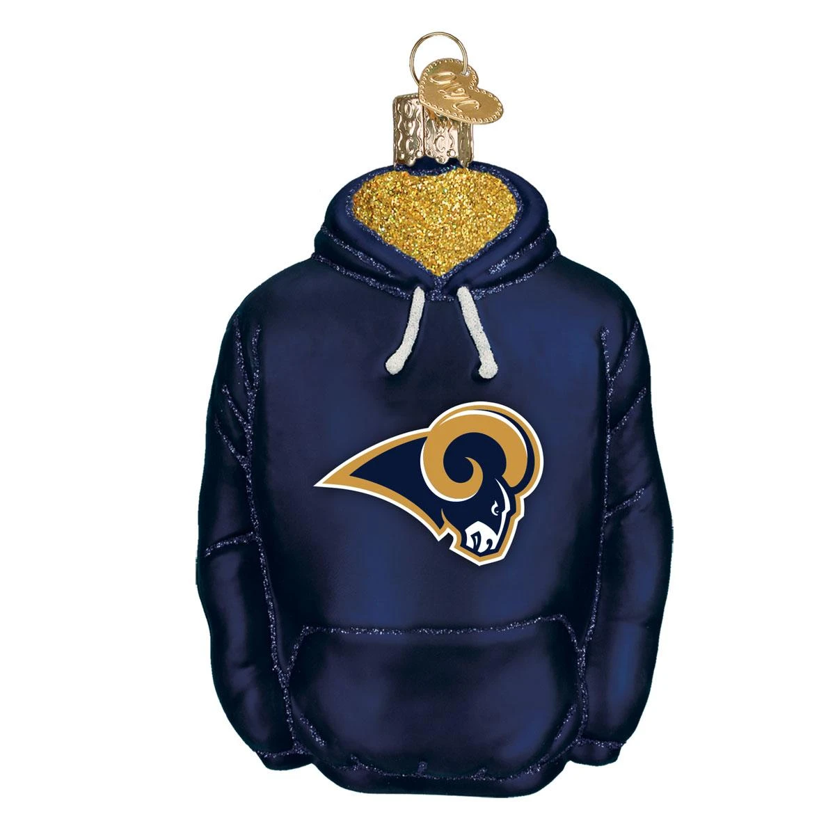 Los Angeles Rams Hoodie Glass Ornament 3 Los Angeles Rams Hoodie Glass Ornament