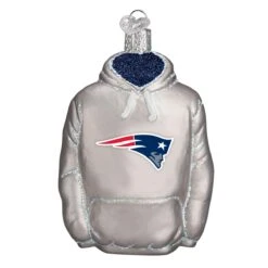New England Patriots NFL Hoodie Glass Ornament
