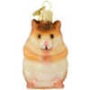 Hamster Glass Ornament