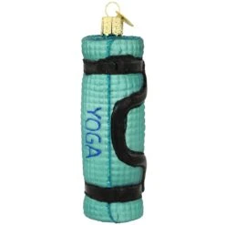 Yoga Mat Glass Ornament