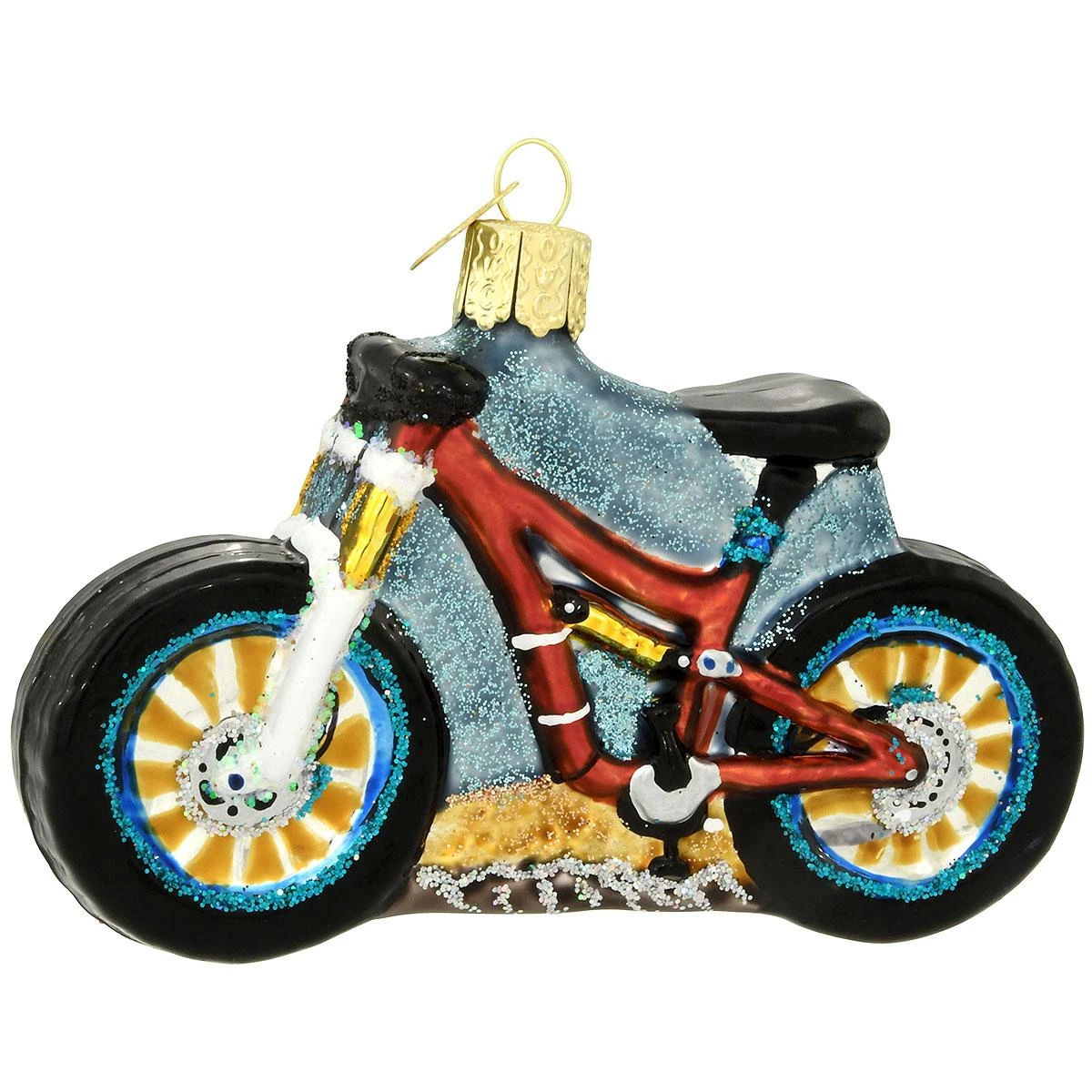 Mountain Bike Glass Ornament 3 Mountain Bike Glass Ornament