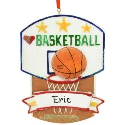 Personalized Basketball Resin Ornament