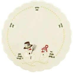 Snowman Round Table Doily