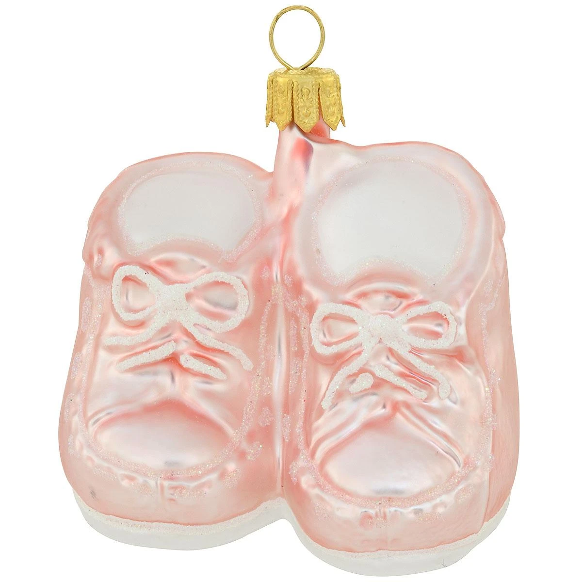 Baby Shoes Pink Glass Ornament 3 Baby Shoes Pink Glass Ornament