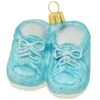 Baby Shoes Blue Glass Ornament