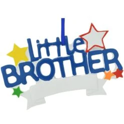 Personalized Little Brother Banner Ornament -Holiday Decoration Store 1206119 web 2