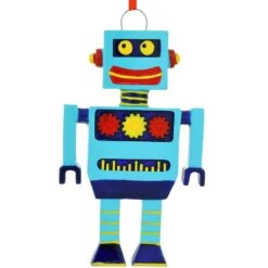 Personalized Blue Robot Resin Ornament -Holiday Decoration Store 1206132 web 2