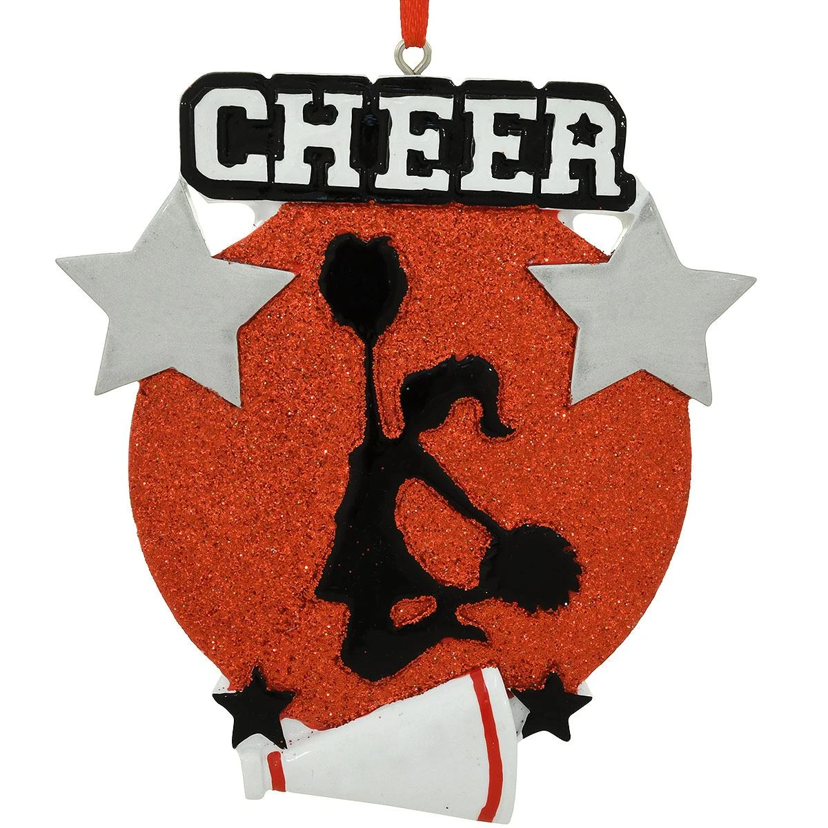 Personalized Cheer Red Silhouette Ornament 4 Personalized Cheer Red Silhouette Ornament - Image 2