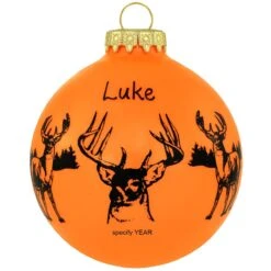 Personalized The White-Tailed Deer Glass Ornament