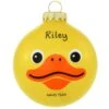 Personalized Yellow Duck Face Glass Ornament 2 Personalized Yellow Duck Face Glass Ornament -Holiday Decoration Store 1206332 web 1.default