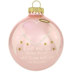 Personalized I Will Hold You Memorial Glass Ornament Pink -Holiday Decoration Store 1206339 web 2