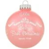 Personalized Baby's First Christmas Glossy Pink Glass Ornament -Holiday Decoration Store 1206474 web 1.default