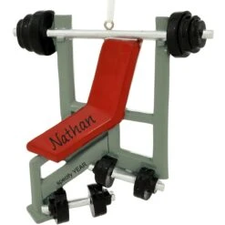 Personalized Weight Bench Ornament