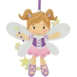 Personalized Fairy With Pink Dress Ornament -Holiday Decoration Store 1207174 web 2
