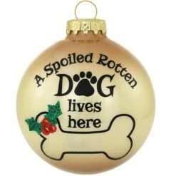 Personalized Spoiled Rotten Dog Glass Ornament 5 Personalized Spoiled Rotten Dog Glass Ornament -Holiday Decoration Store 1207224 web 2