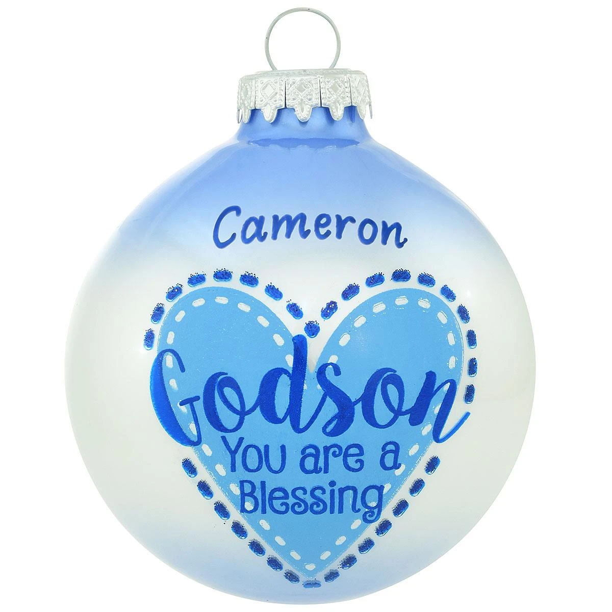 Personalized Godson You Are A Blessing Glass Ornament 3 Personalized Godson You Are A Blessing Glass Ornament