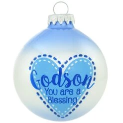 Personalized Godson You Are A Blessing Glass Ornament 5 Personalized Godson You Are A Blessing Glass Ornament -Holiday Decoration Store 1207255 web 2