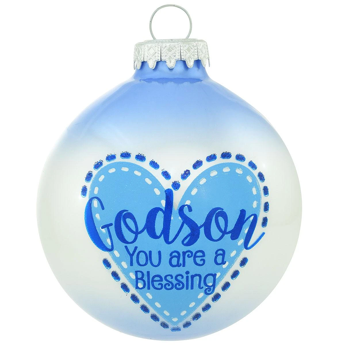 Personalized Godson You Are A Blessing Glass Ornament 4 Personalized Godson You Are A Blessing Glass Ornament - Image 2