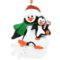 Personalized Penguin With 1 Child Ornament -Holiday Decoration Store 1207301 web 2