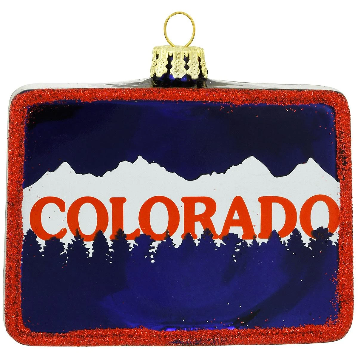 Colorado Shape Glass Ornament 2 Colorado Shape Glass Ornament