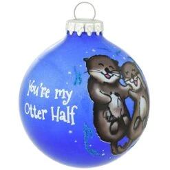 You're My Otter Half Glass Ornament