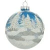 Trees, White, Silver, Blue 4" Glass Ornament -Holiday Decoration Store 1208957 web 1.default