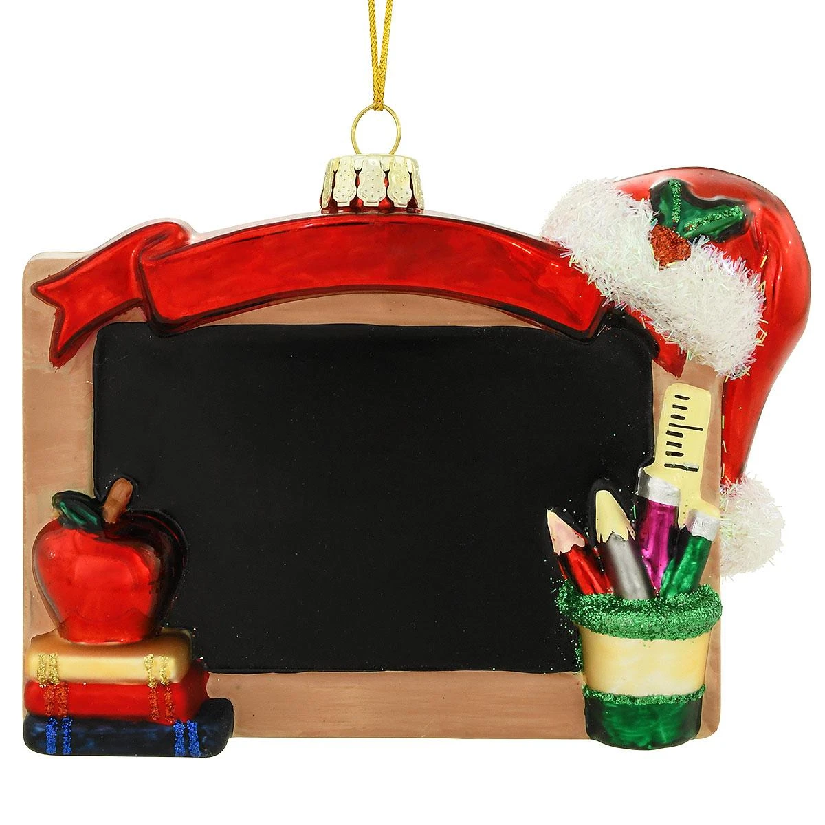 Personalized Chalkboard Glass Ornament 4 Personalized Chalkboard Glass Ornament - Image 2