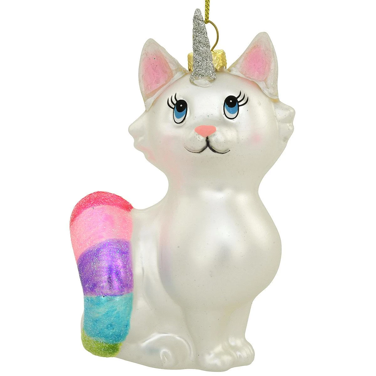 Cat Unicorn Glass Ornament 3 Cat Unicorn Glass Ornament