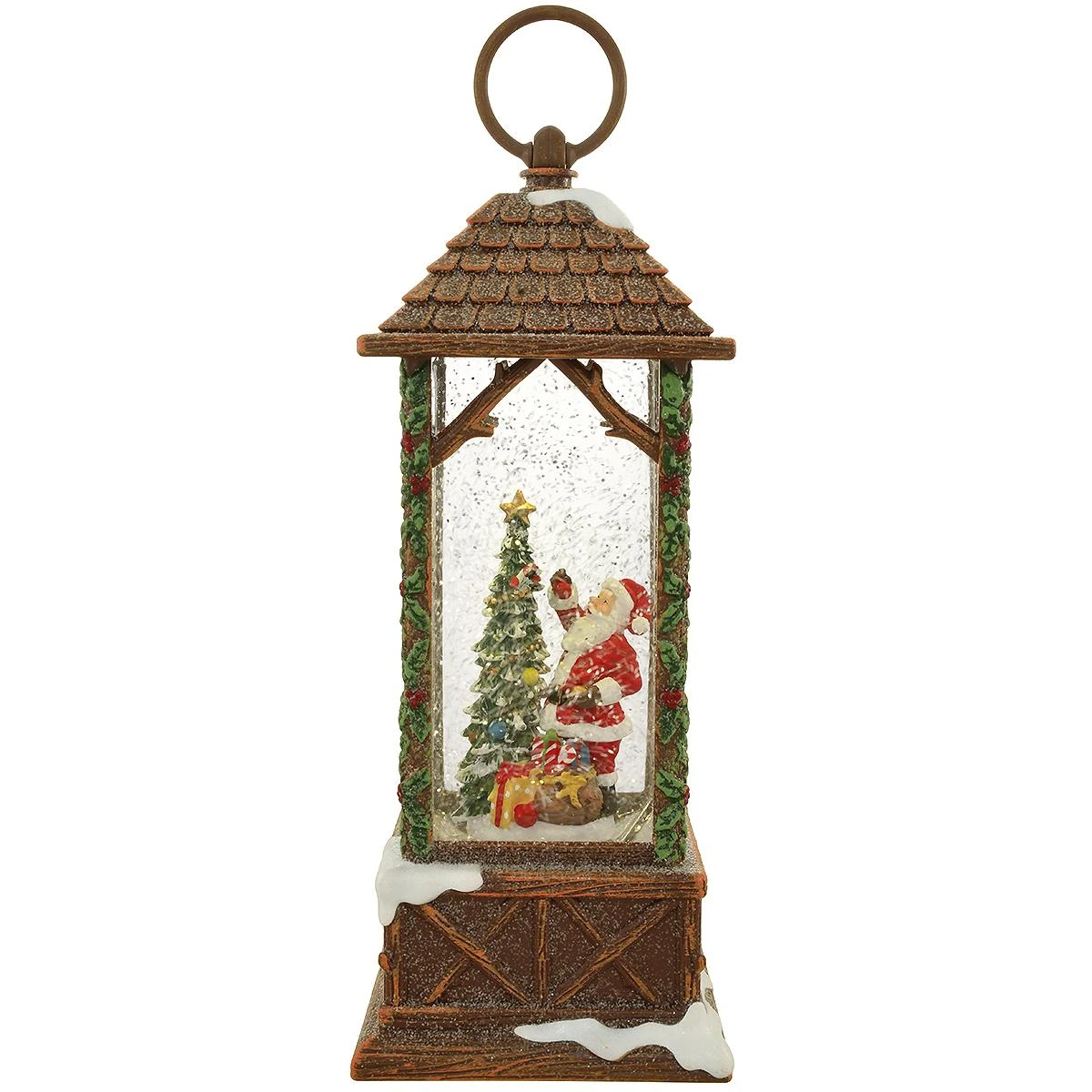 Santa Woodland Lantern Lighted Decoration 3 Santa Woodland Lantern Lighted Decoration